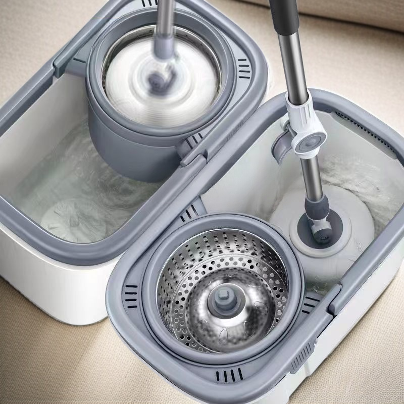 게으른 집에서는 자동 회전 걸레를 사용한다 손세탁 없이 깨끗이 닦고 두꺼워진 싱글 배럴 흡수식 끌기 도구