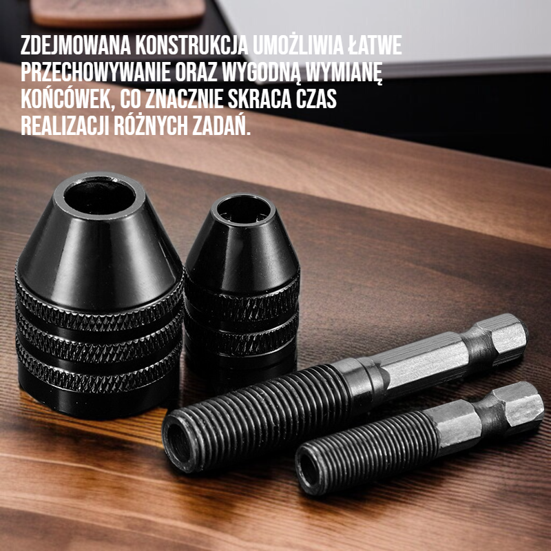 Zdejmowany wielofunkcyjny sprzęt przekształcający sześciokątny uchwyt