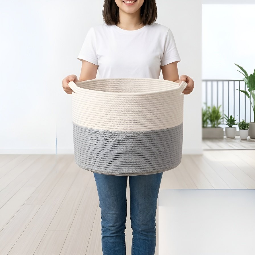 大號棉繩籃多功能收納籃