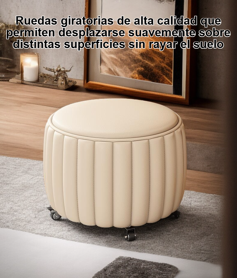 Taburete resistente con ruedas fácil de mover