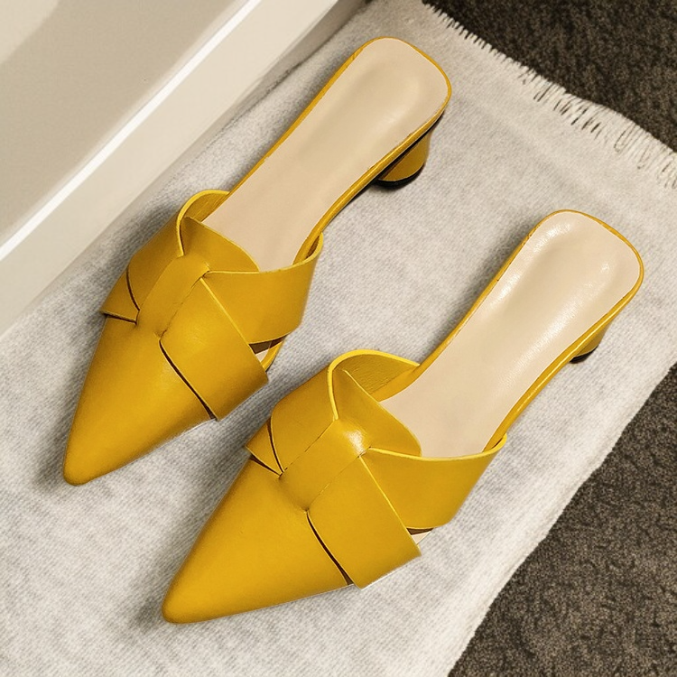 溫柔風夏季軟底低跟拖鞋