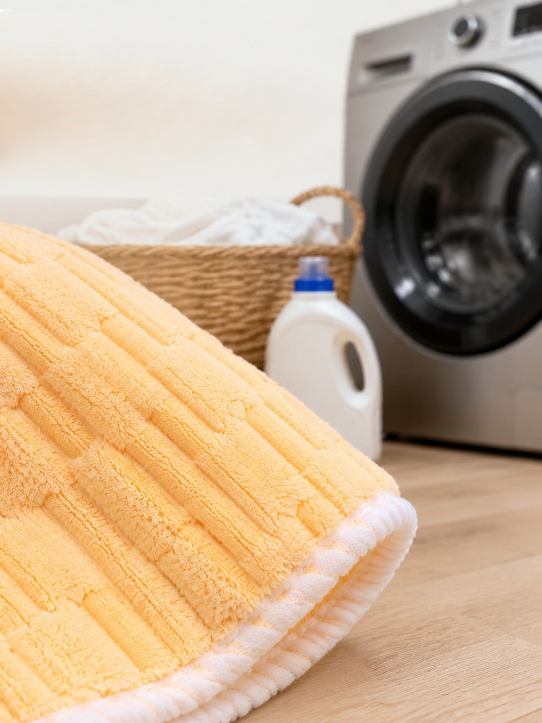 Absorbent thickened towel in luxury setting