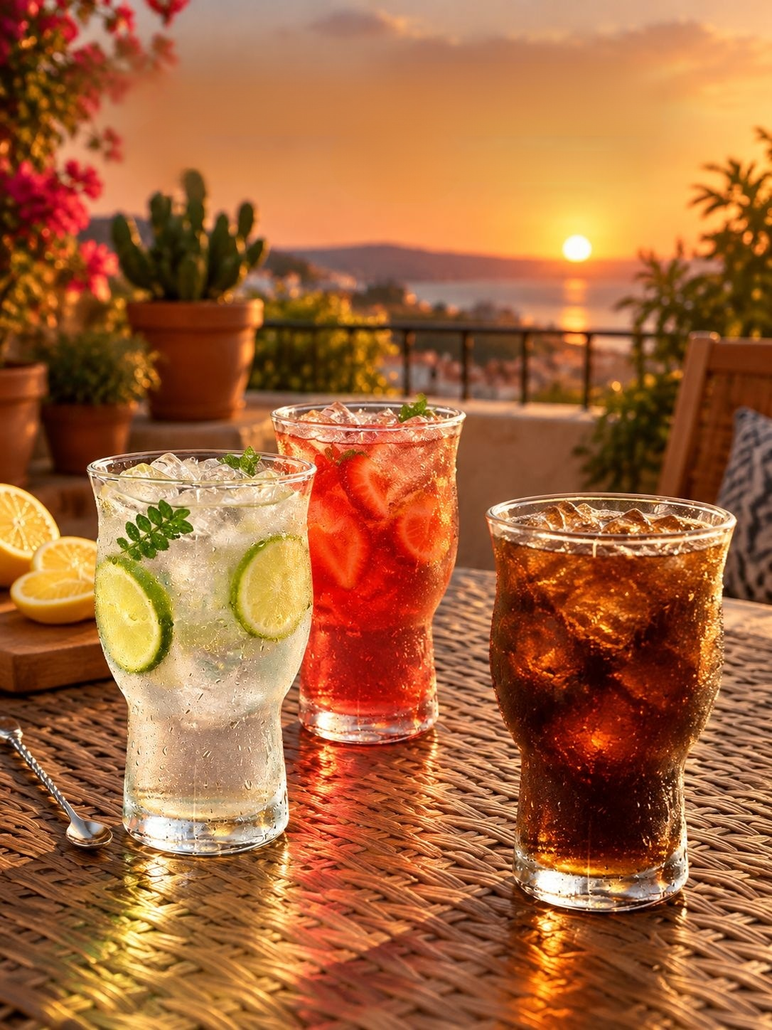 Vaso para bebidas con acabado transparente y moderno