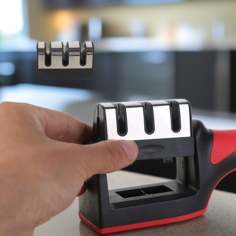  휴대용 3단계 칼 숫돌 다이아몬드 칼갈이