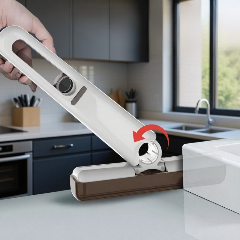 Mopa de Mano Autoescurrible para Espacios Pequeños en acción