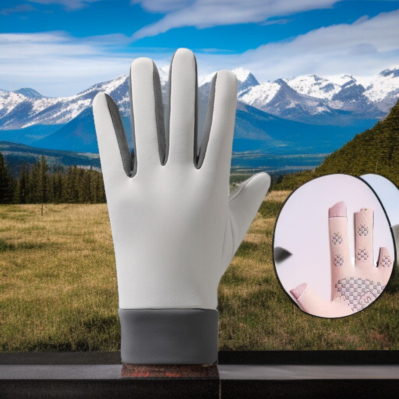 قفازات دافئة للأزواج مع خاصية اللمس وتغطية إصبعين ومضادة للانزلاق لركوب الدراجات