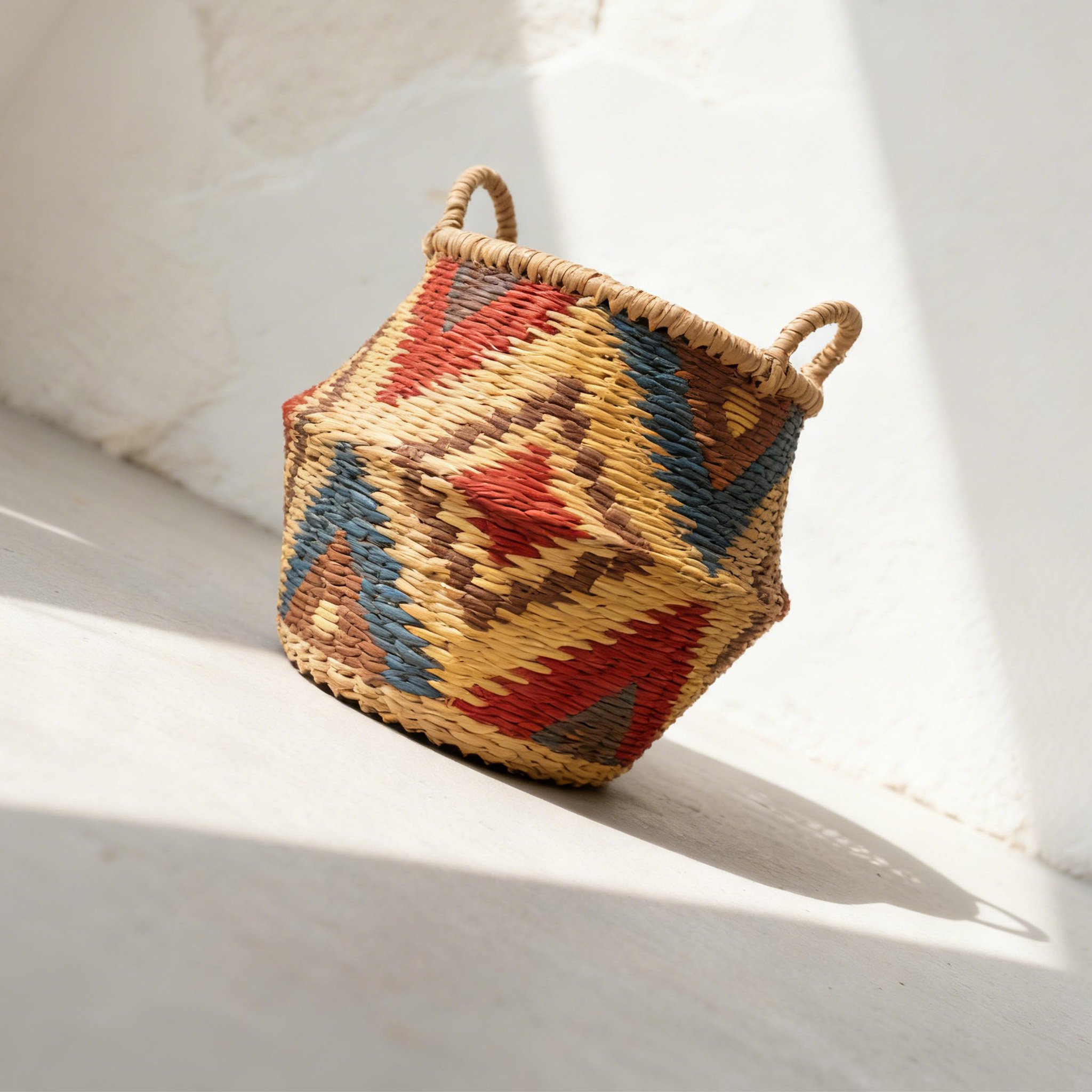 거실 인테리어용 라탄 수납 바구니