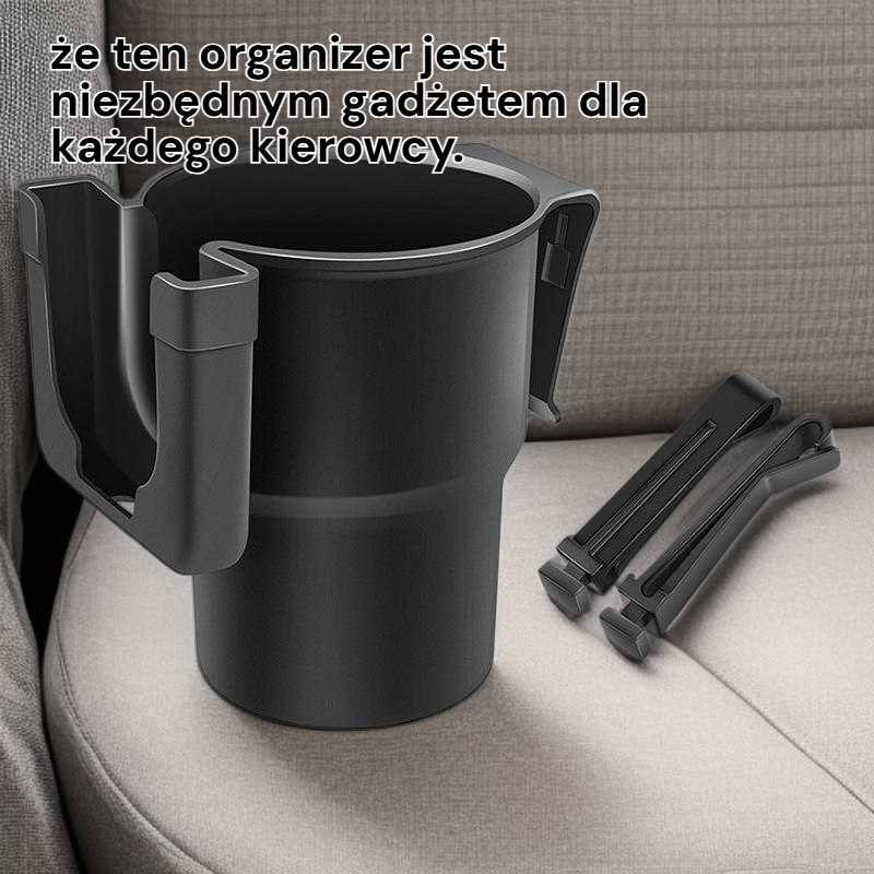 Wielofunkcyjny schowek samochodowy z uchwytem na kubek i telefon