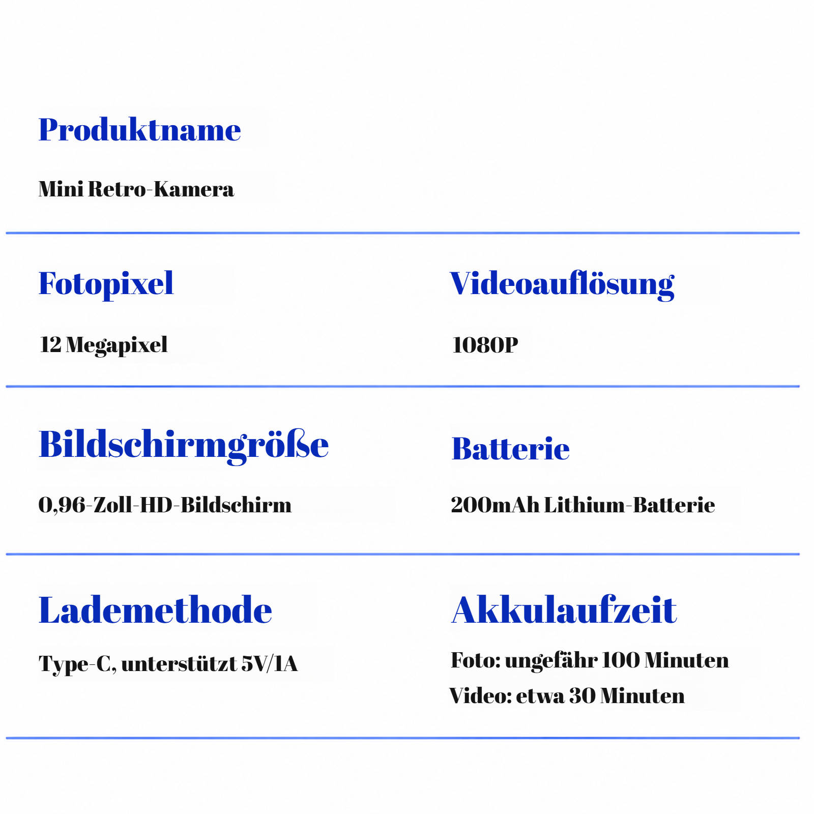 Kompakte und tragbare CCD-Digitalkamera