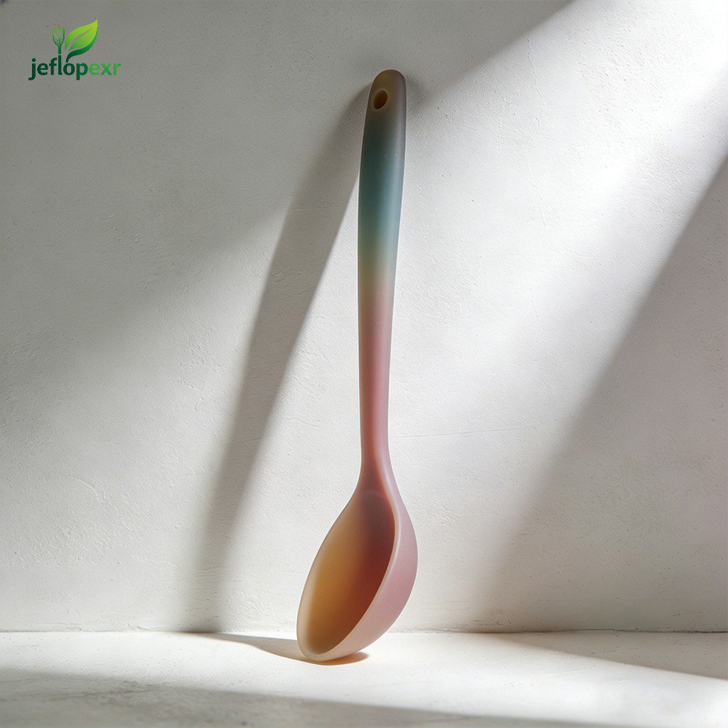 Cucharas soperas de silicona con mango extendido (paquete de 3)