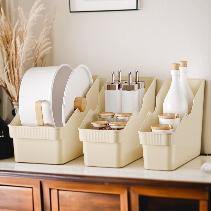 多機能キッチンオーガナイザー プラスチックキッチンシェルフ ナイフ収納ボックス 多機能鍋収納バスケット