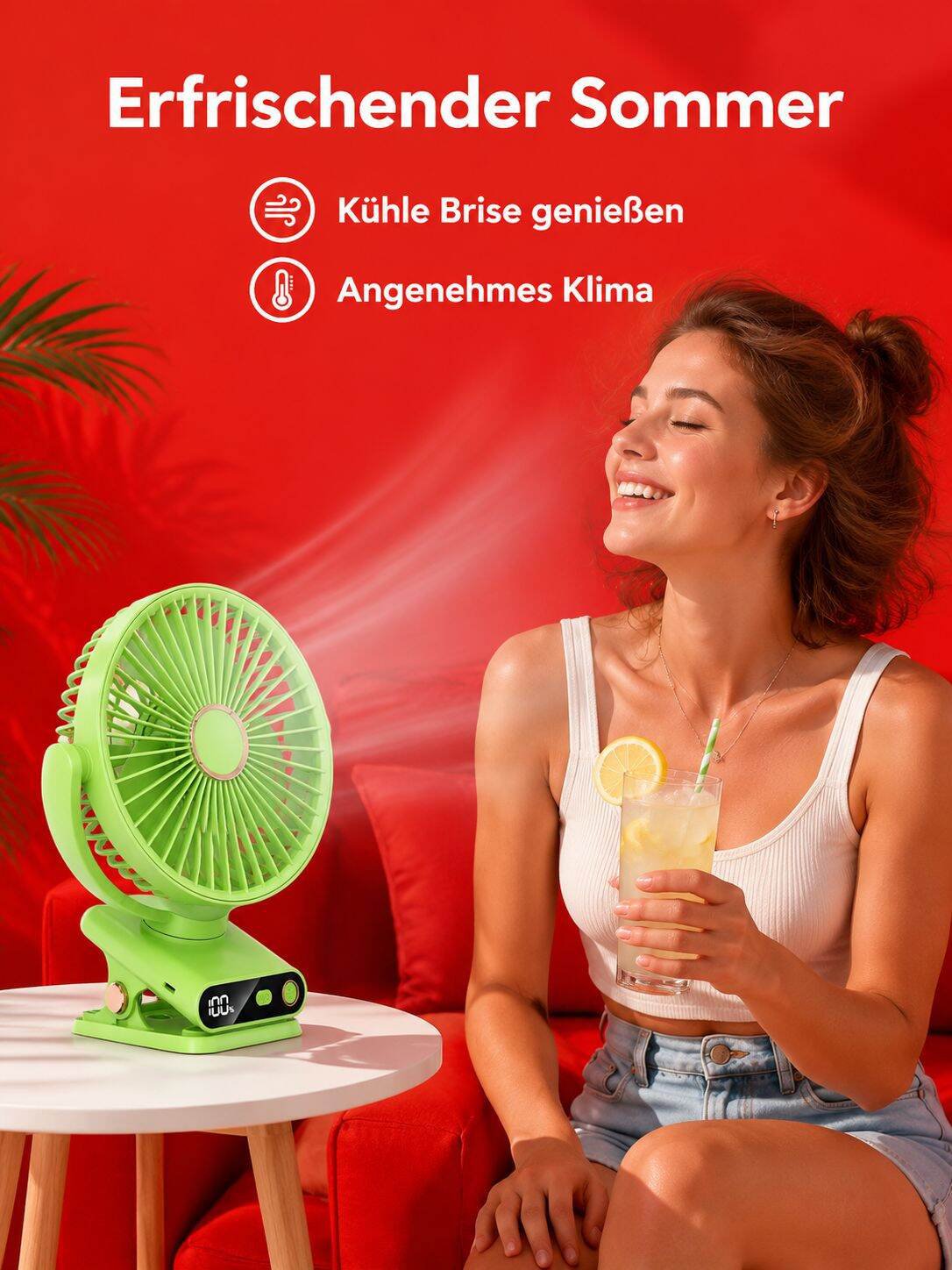Multifunktionaler Schreibtischventilator mit USB-Stromversorgung