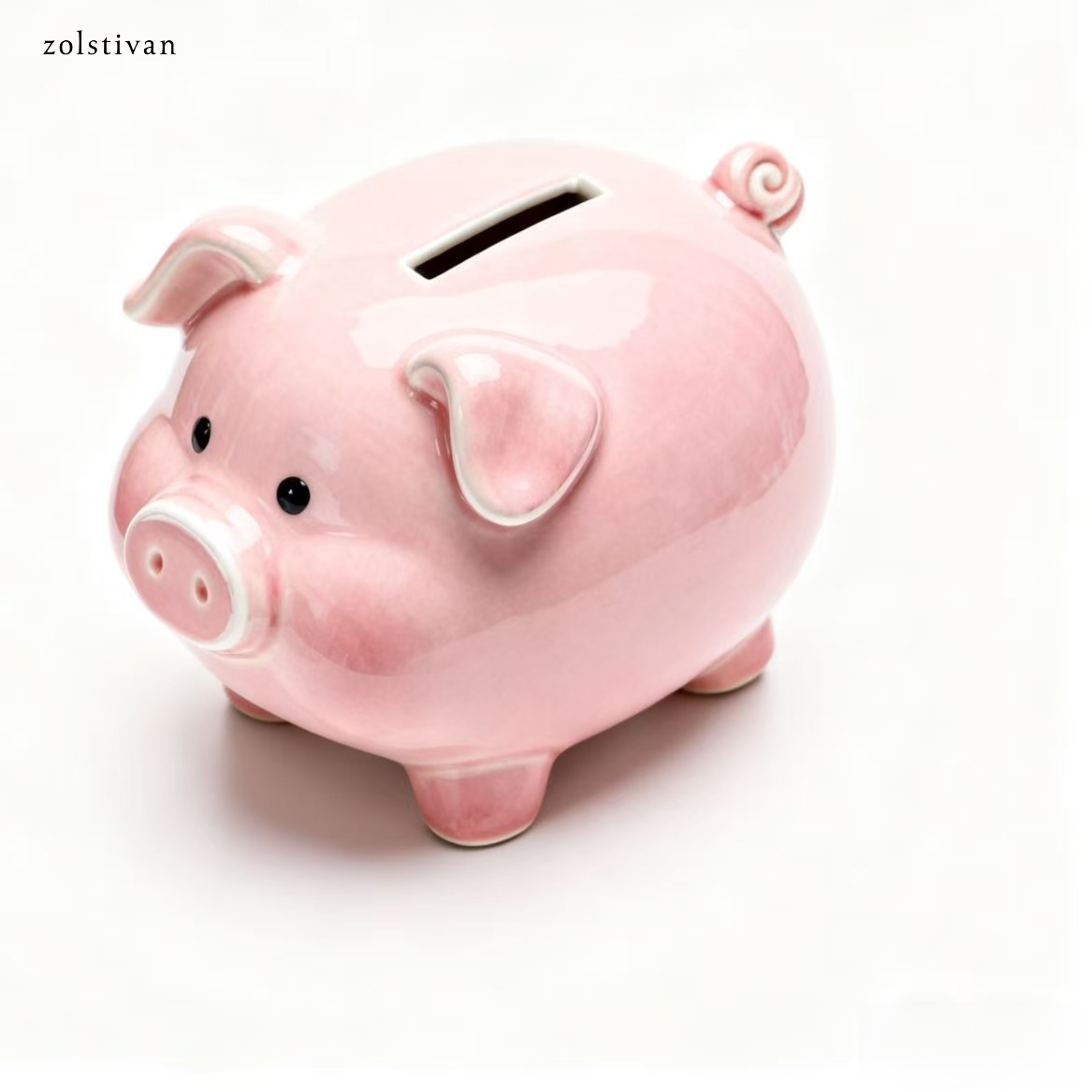 도자기 돼지 모양 저금통 (6개)