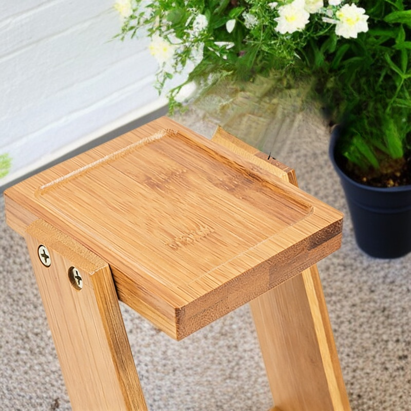 Soporte robusto de madera para plantas grandes y pequeñas