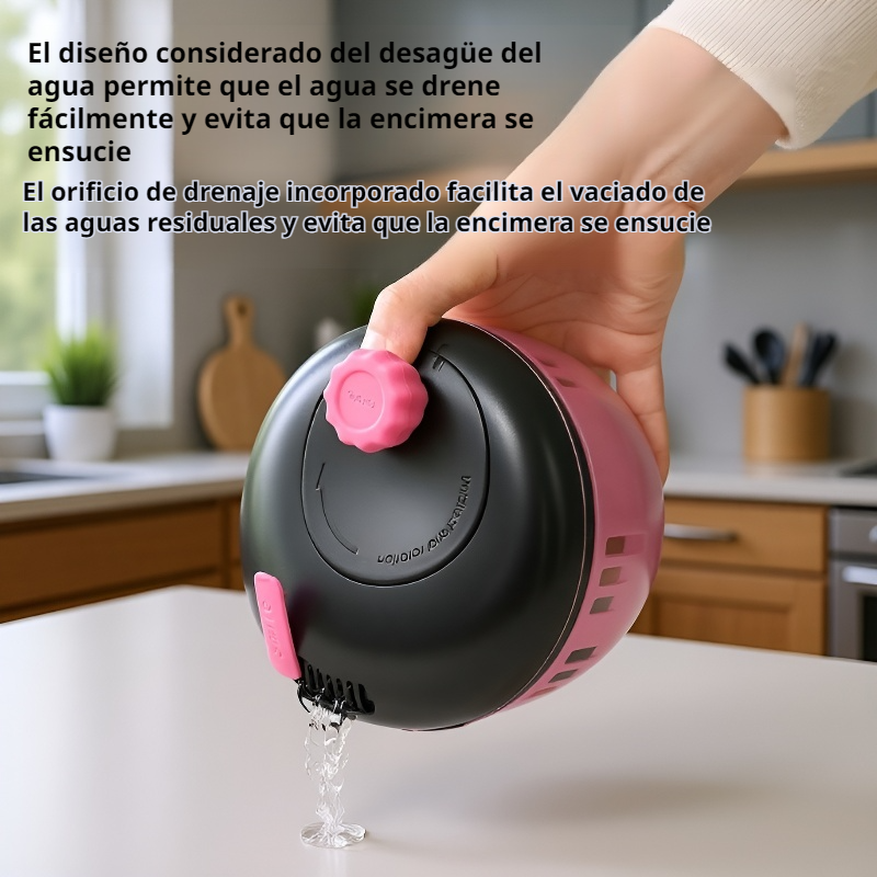 Centrifugadora manual para secar verduras y frutas