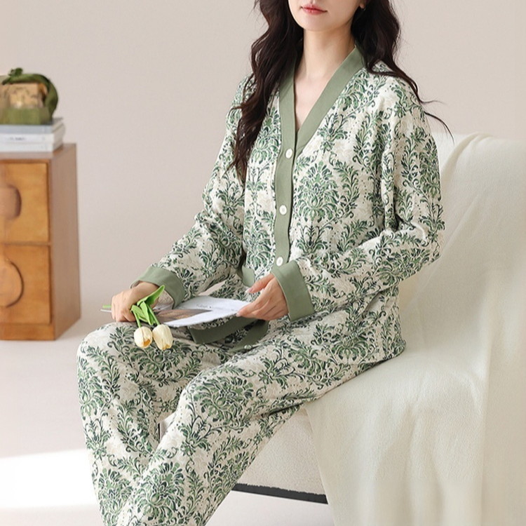 長袖開襟衫家居服