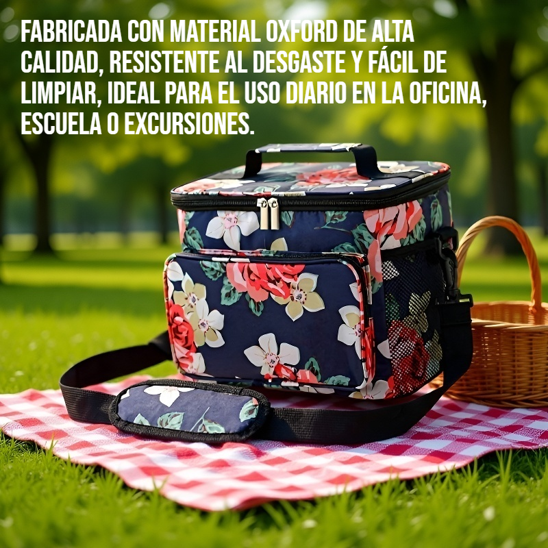 Bolsa de almuerzo térmica Oxford 2 en 1, tipo bolso/bandolera