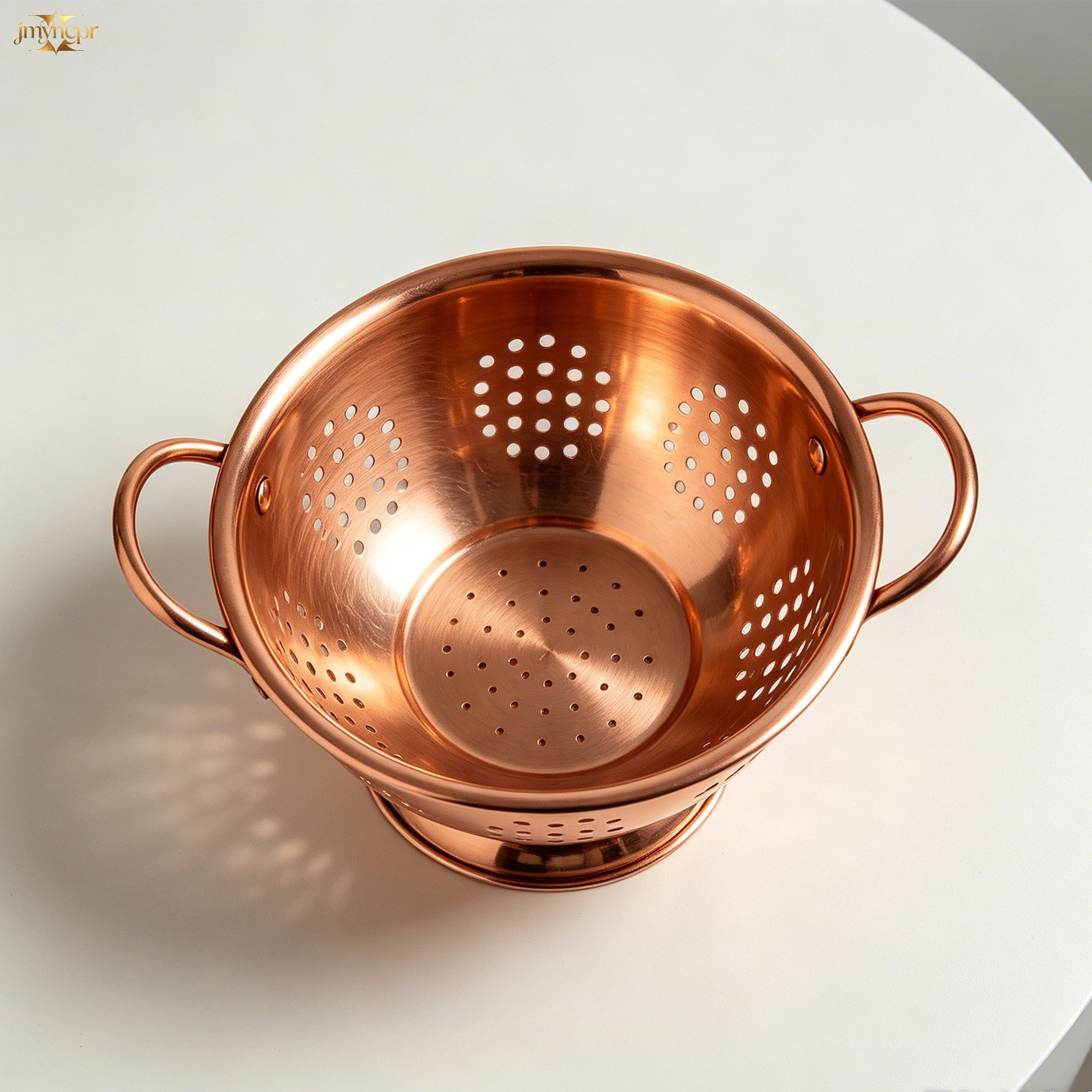 Set of 6 copper drain baskets for kitchen and bathroom sinks