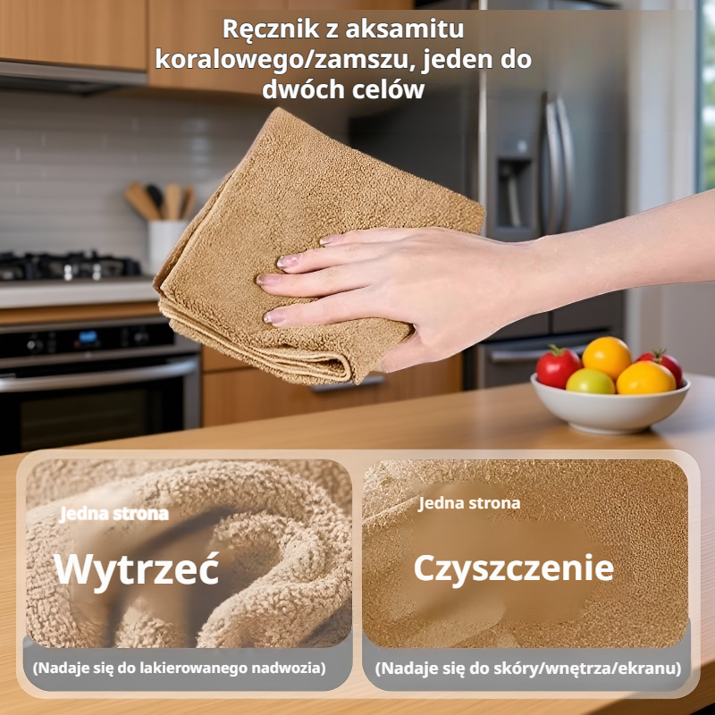  Superchłonna zamszowa ściereczka do mycia samochodu