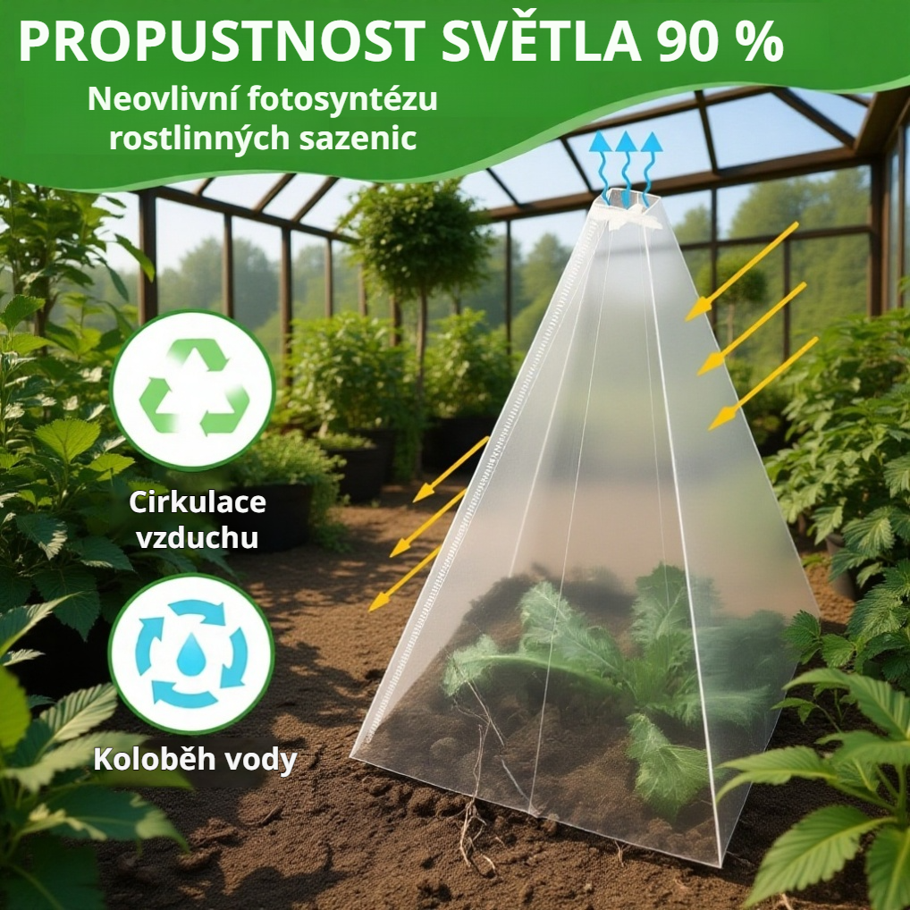 Zahradní rostlinný kuželový zelený kryt na sazenice