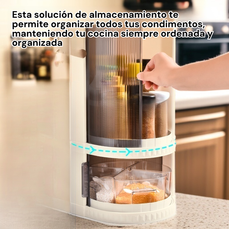 Caja organizadora multifuncional para especias de cocina