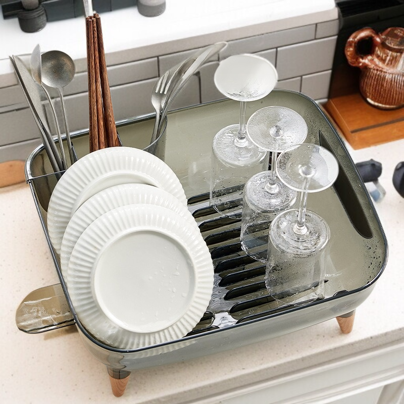일본식 다용도 그릇선반 플라스틱 수납함 싱크대 수납선반 물빠짐 그릇선반 파티션 수납 그릇 접시 그릇 바구니