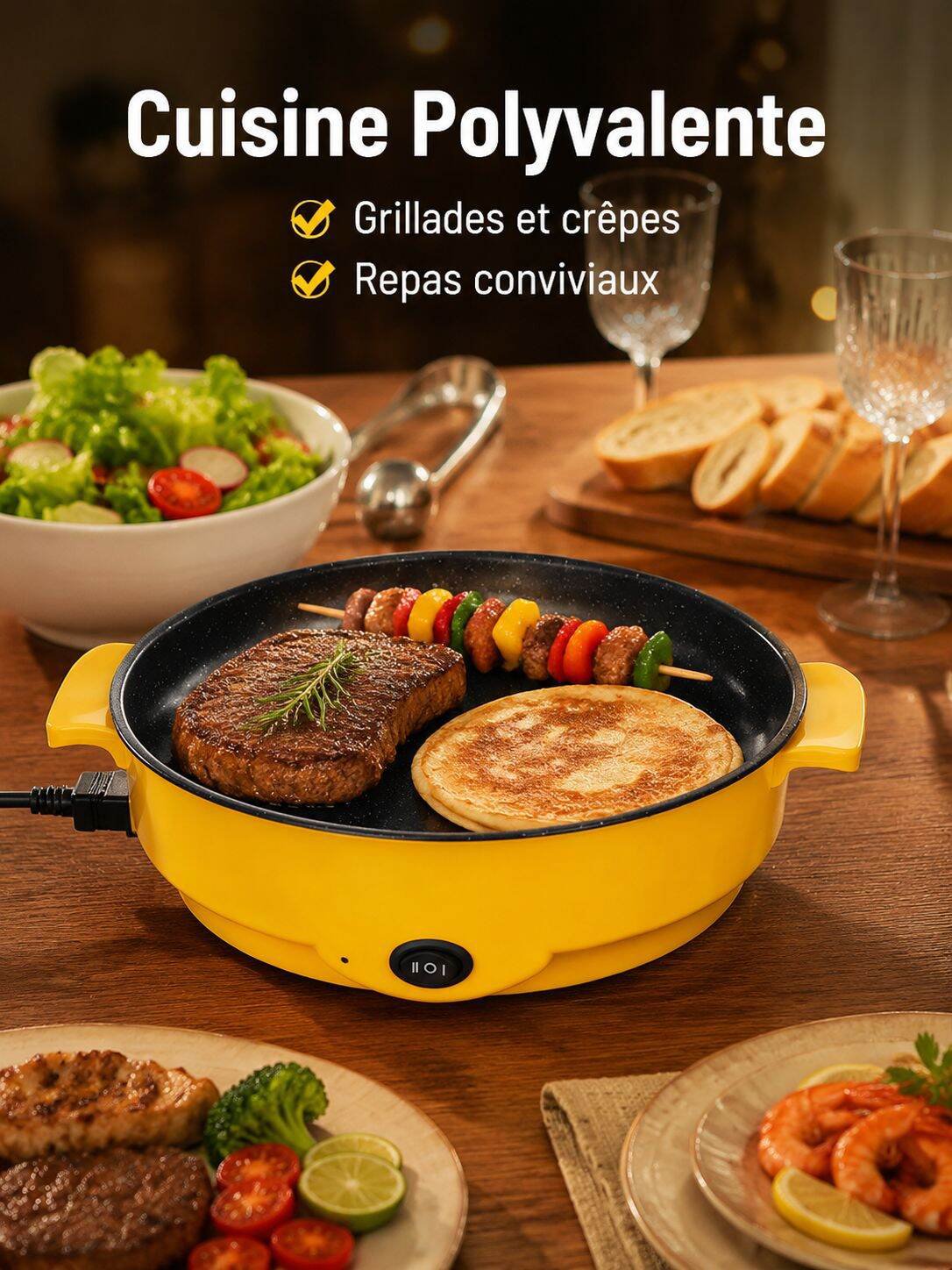 Gril électrique multifonction pour la maison