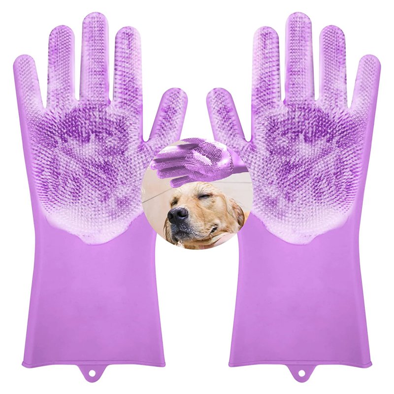 신기한 실리콘 신체 애완동물 목욕 장갑