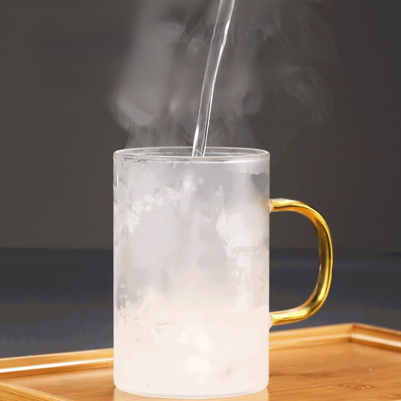 Glass Stainless Steel Filter Tea Cup