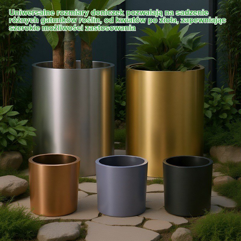 Dekoracyjne metalowe doniczki