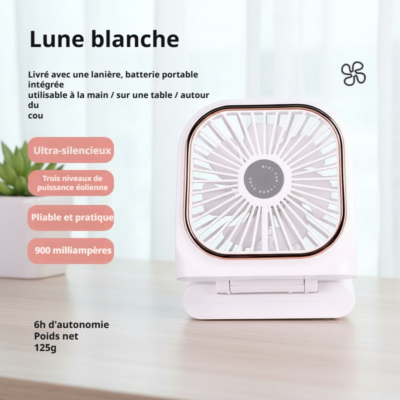 Ventilateur portable pliable de bureau d'une capacité de 1200