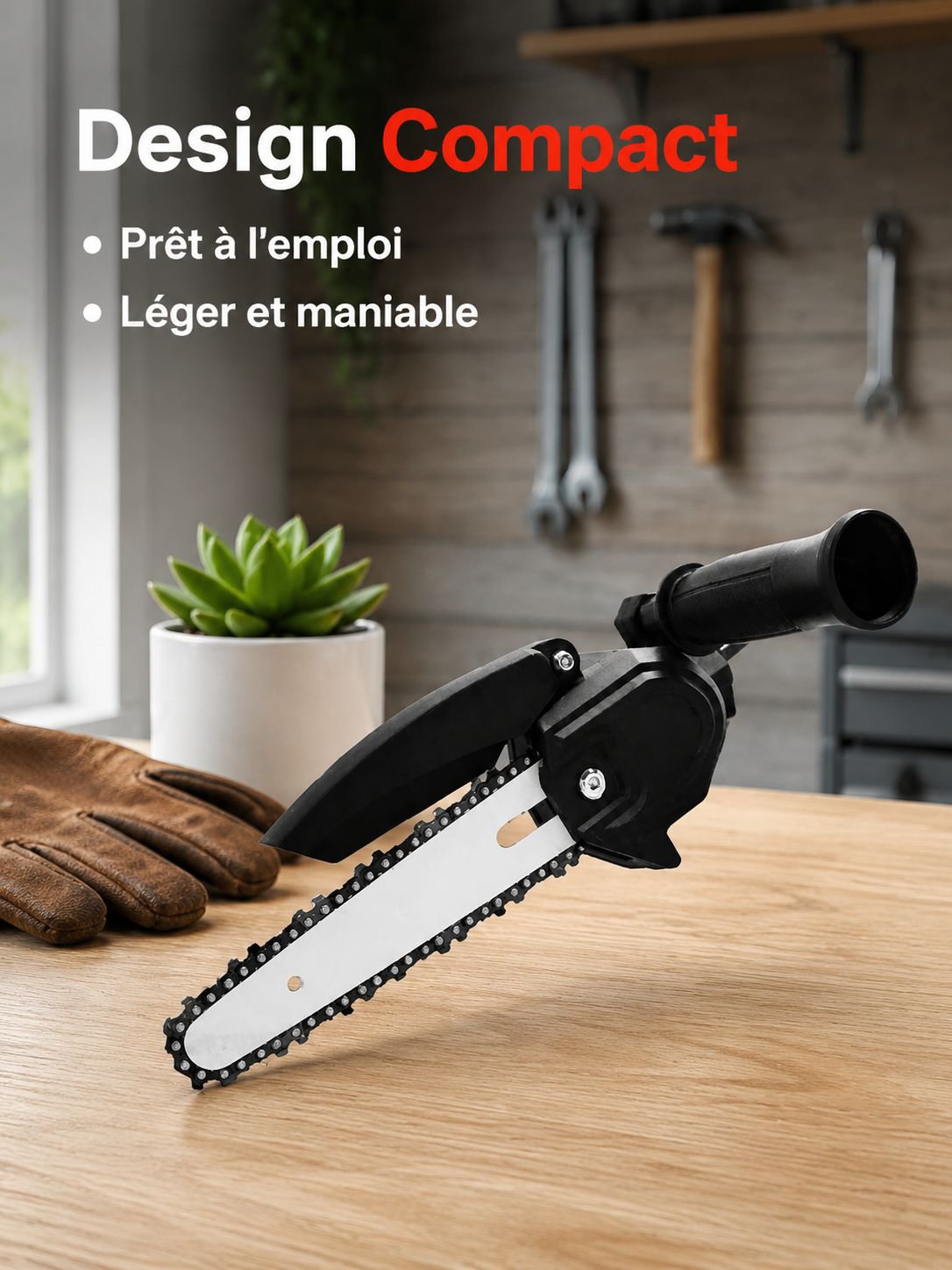 Scie électrique de bûcheronnage pour usage domestique