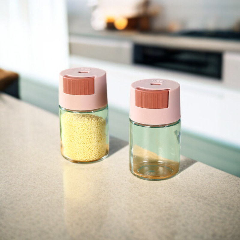 누르는 방식의 유리 양념병