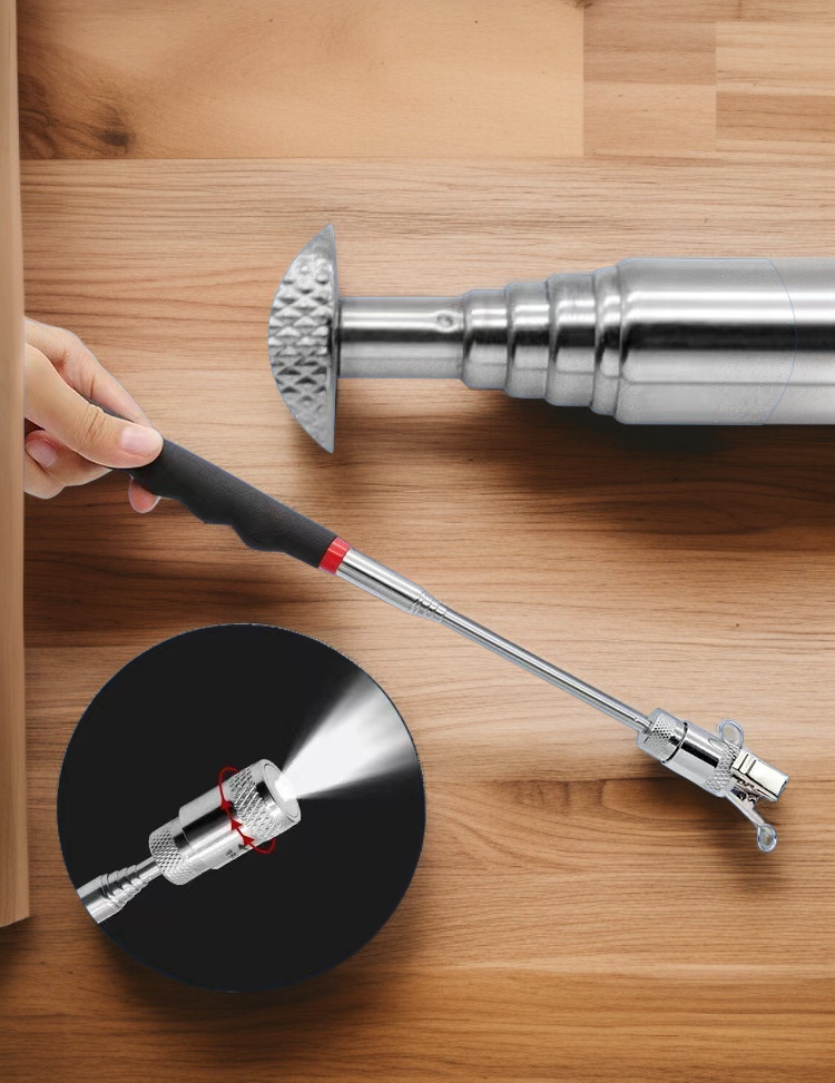 LEDライト付きピックアップマグネットで暗所作業も安心