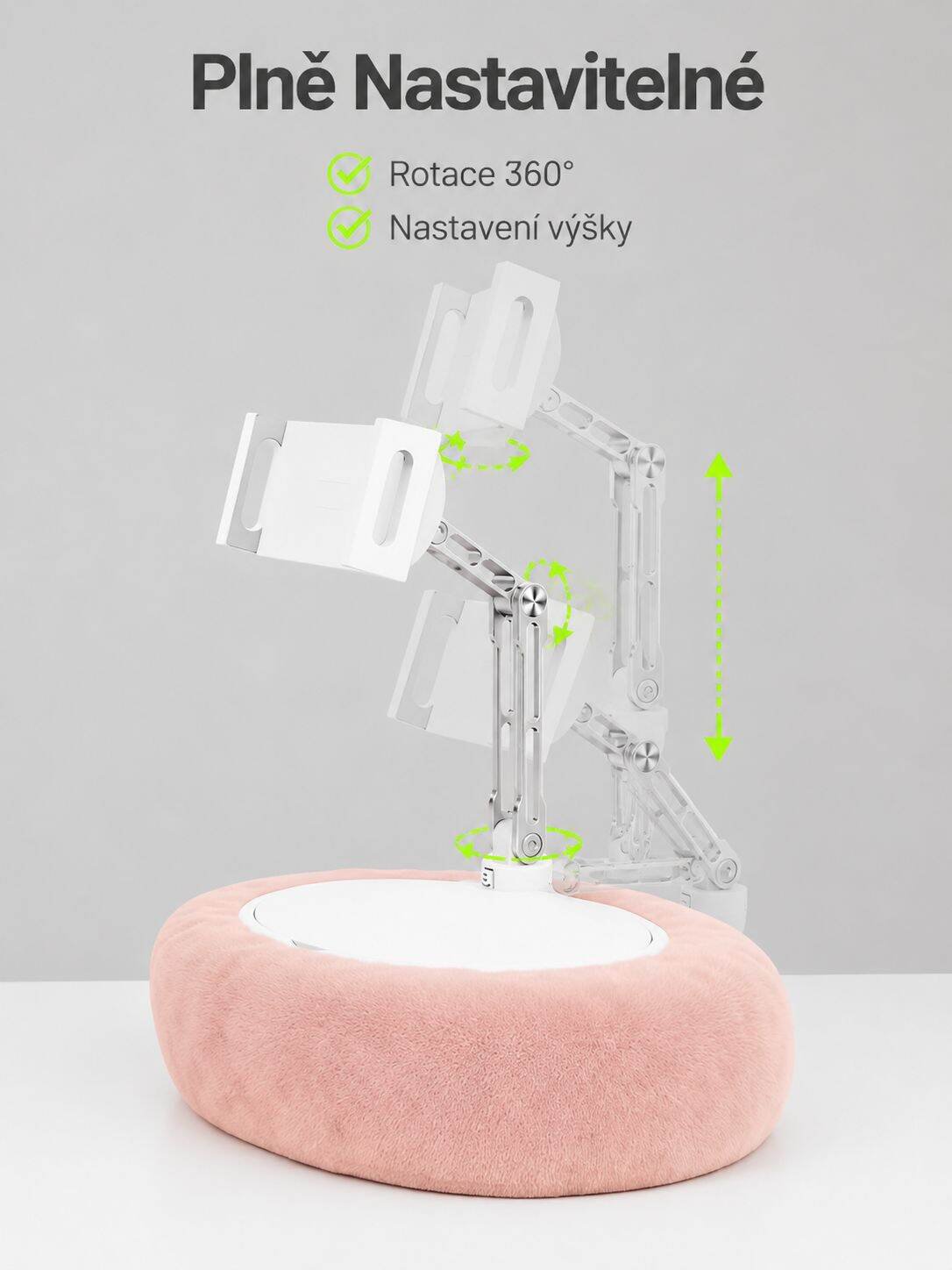 Multifunkční skládací plyšový stojan na telefon a tablet