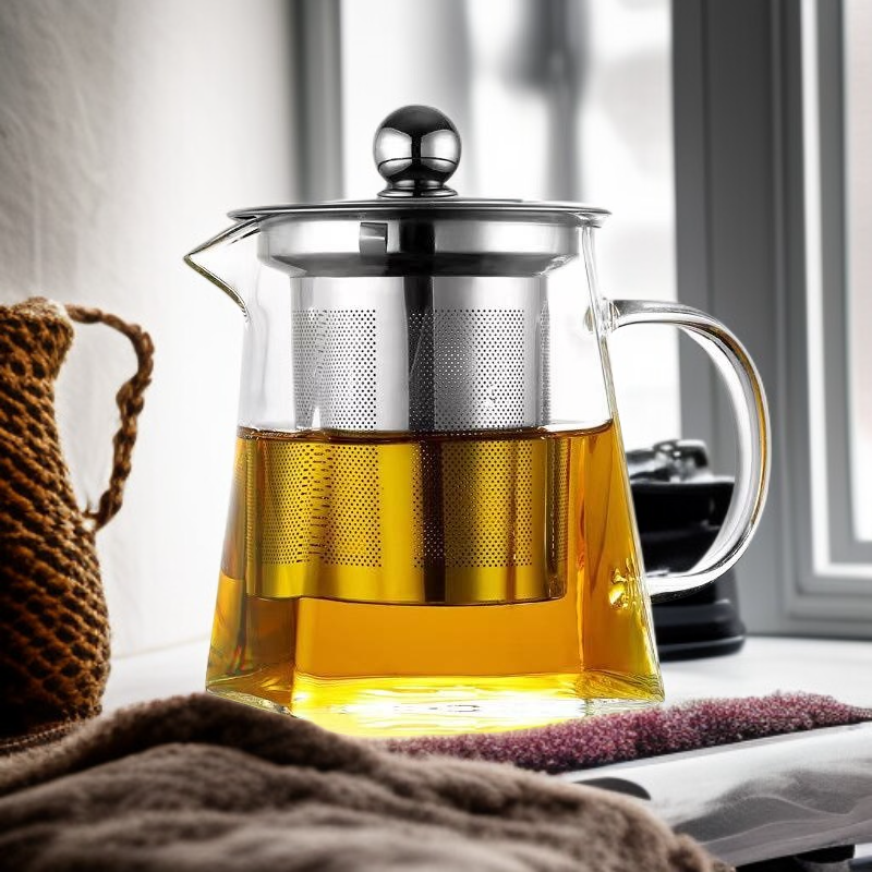 Thickened glass high temperature resistant tea infuser set