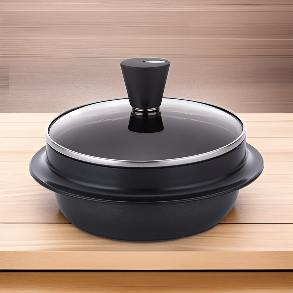 Multi use steamed rice mixed with rice cast iron stew pot