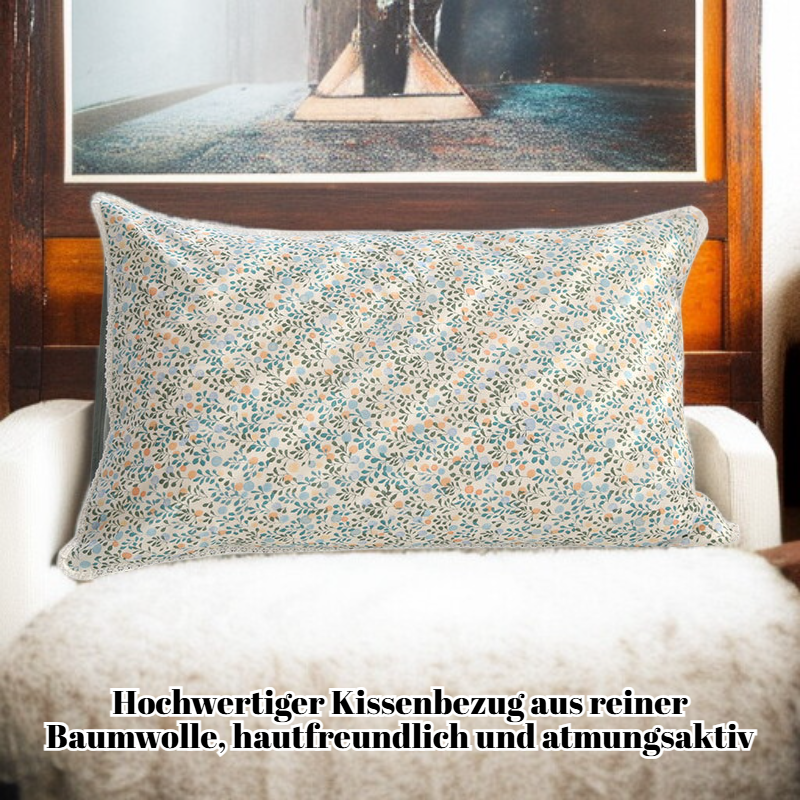 Kissenbezug aus Baumwolle mit Blumenmuster