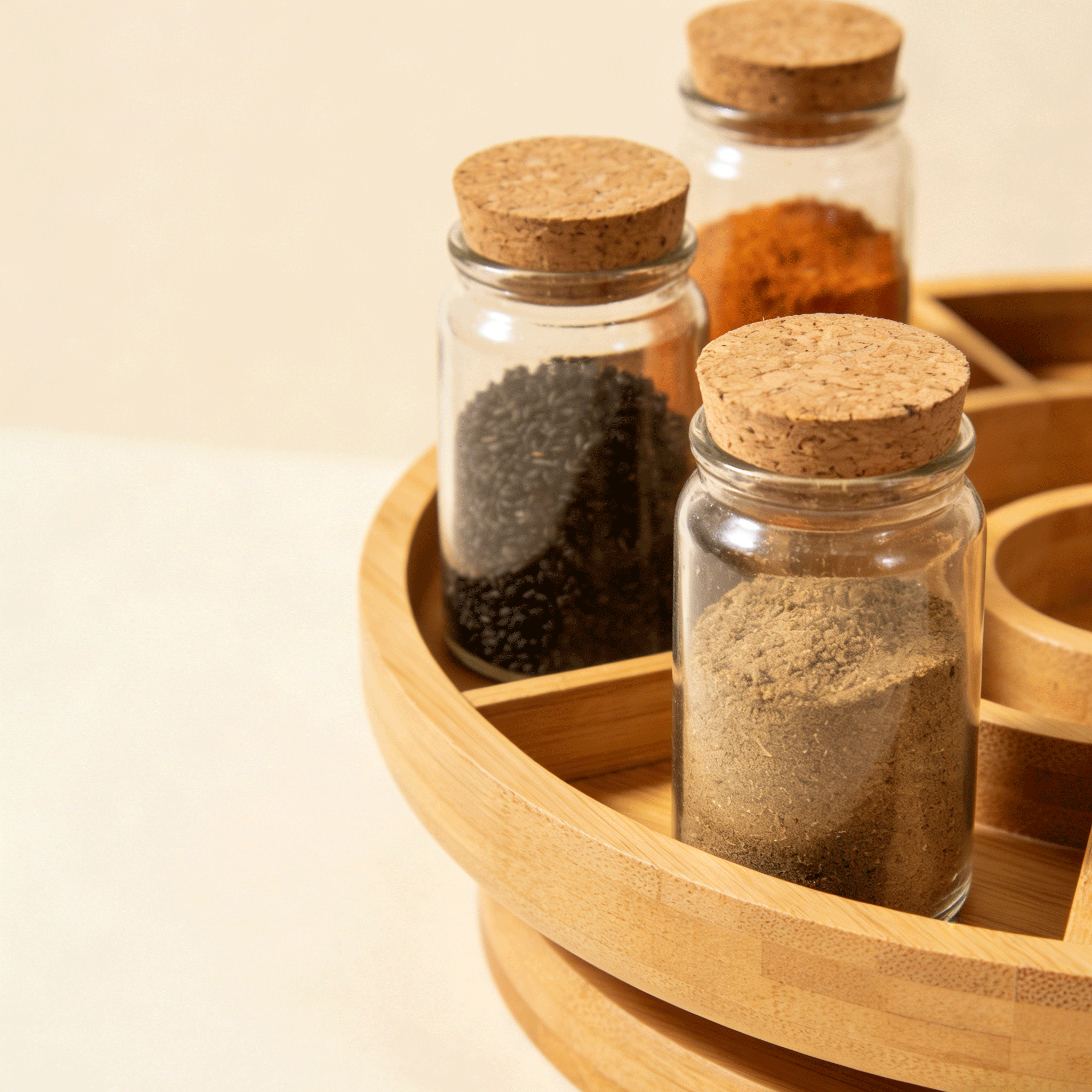 多功能旋轉式調味收納盒（5件組）