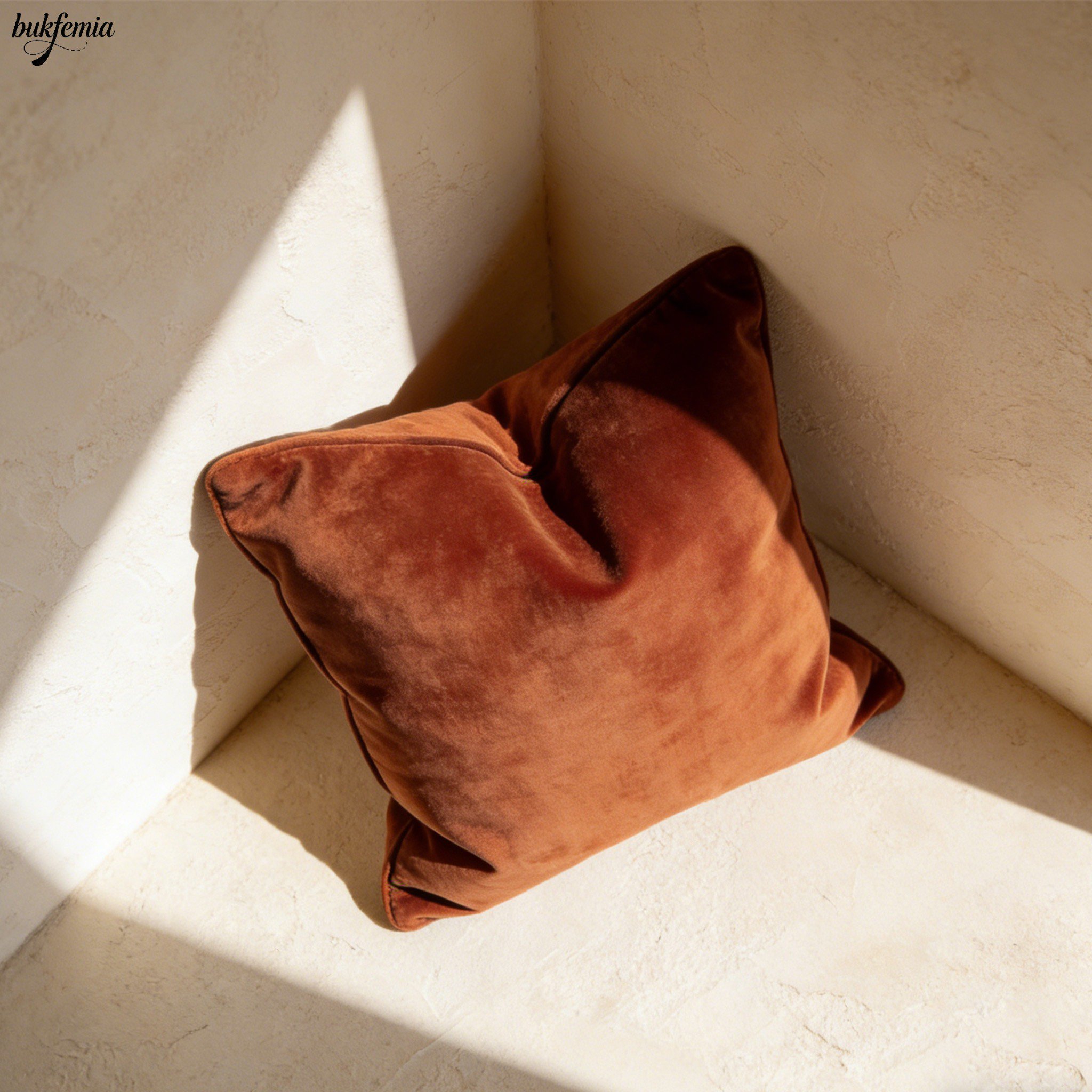 Velvet throw pillow
