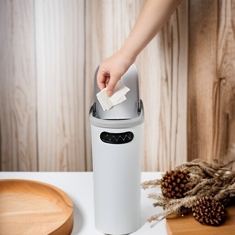 クリエイティブゴミ箱 家庭用トイレゴミ箱 リビングルーム キッチンゴミ箱 バスルーム 隙間ゴミ箱 蓋付き プッシュ式ゴミ箱