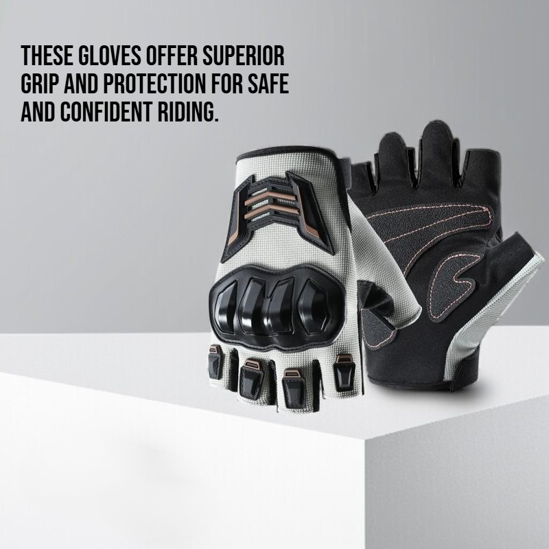 Men's anti fall and anti slip riding half finger gloves