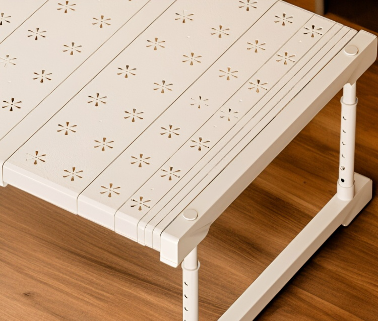 Shoe rack and storage shelf in closet