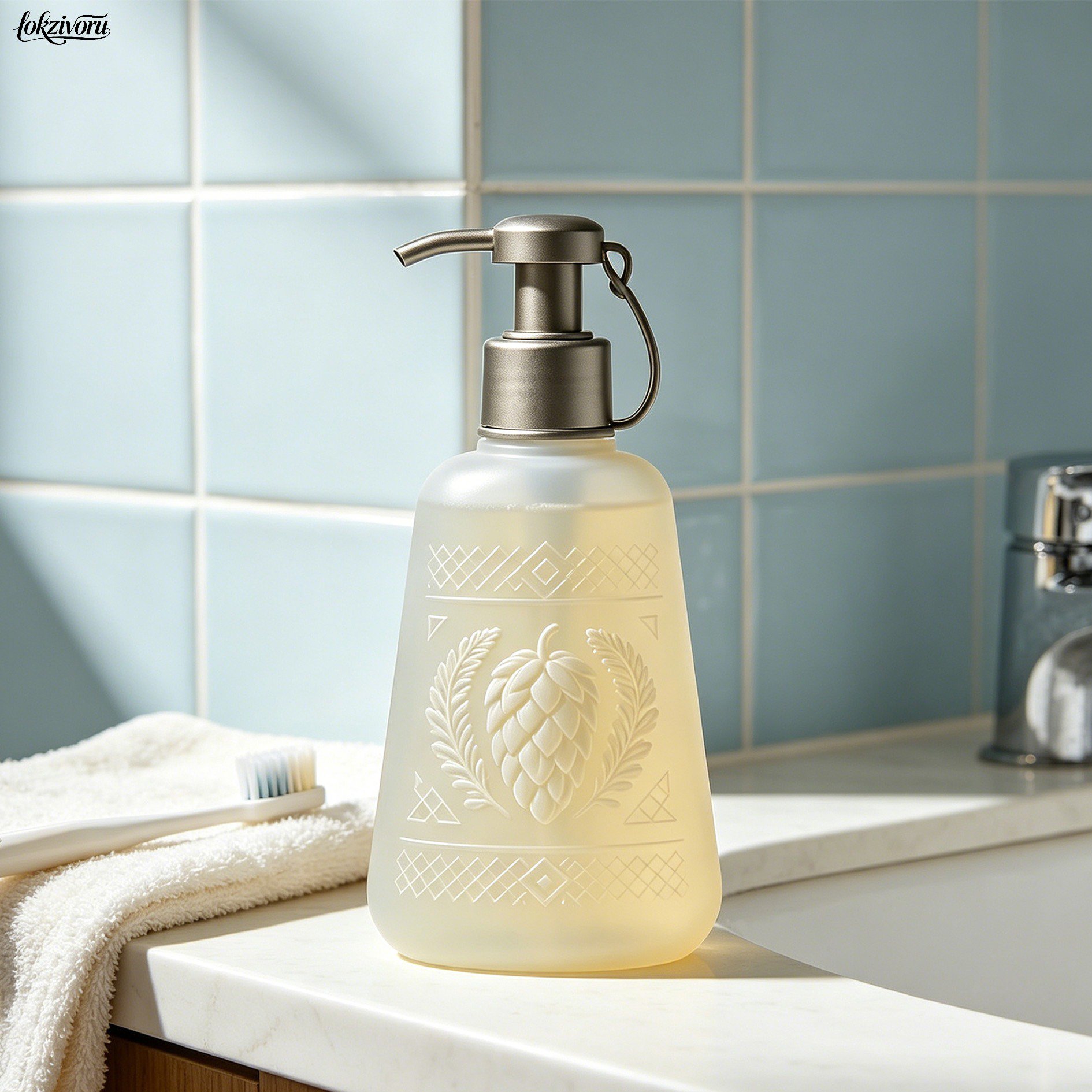 Tragbare Nachfüllflaschen für Shampoo und Spülung auf weißem Hintergrund
