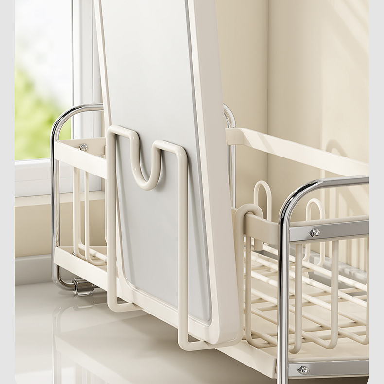 多功能キッチン収納ラック 排水付き＆食器収納