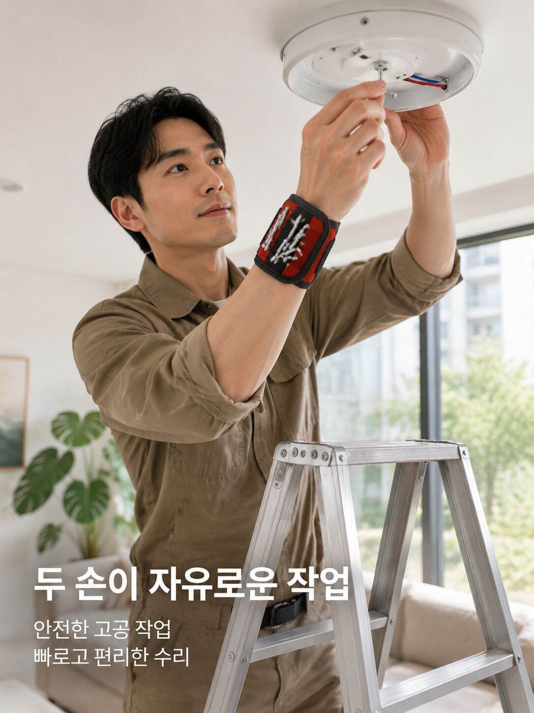 5열 강력 자석 손목 밴드 휴대용 초강력 손목 자석 밴드