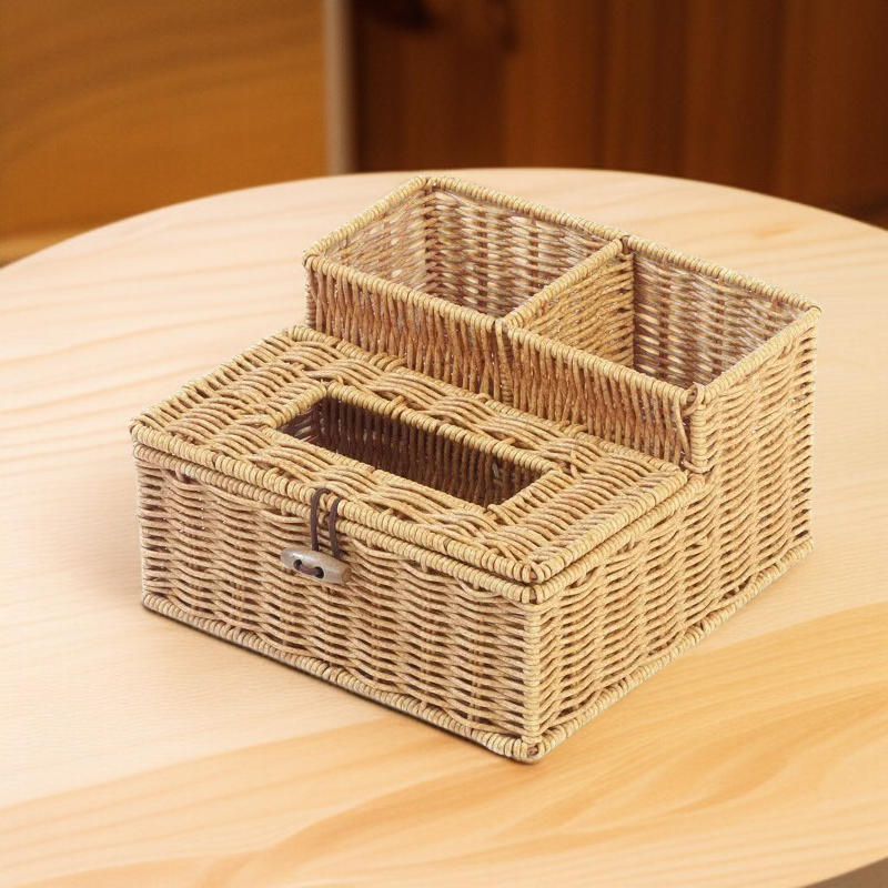 تفاصيل علبة مناديل مكتبية من الخيزران الطبيعي