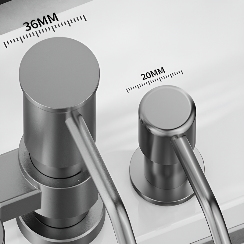 スペースアルミキッチンシンク拡張プレスソープディスペンサー