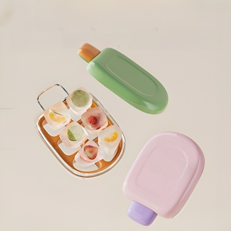 Manual Press Food Grade Ice Tray with Lid
