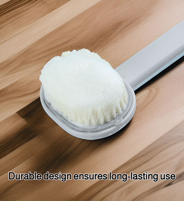 Convenient back scrubber with long ergonomic handle